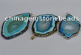 CGP3399 45*50mm - 45*60mm freeform druzy agate pendants