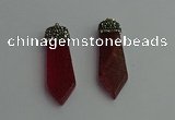 CGP342 12*50mm - 15*55mm arrowhead agate pendants wholesale