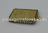 CGP3421 35*60mm - 40*50mm rectangle fossil coral pendants