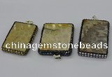 CGP3423 35*60mm - 40*50mm rectangle fossil coral pendants