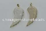 CGP3491 22*45mm - 25*50mm wing-shaped fossil coral pendants