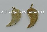 CGP3492 22*45mm - 25*50mm wing-shaped fossil coral pendants