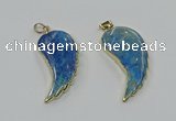 CGP3495 22*45mm - 25*50mm wing-shaped fossil coral pendants