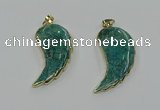 CGP3496 22*45mm - 25*50mm wing-shaped fossil coral pendants