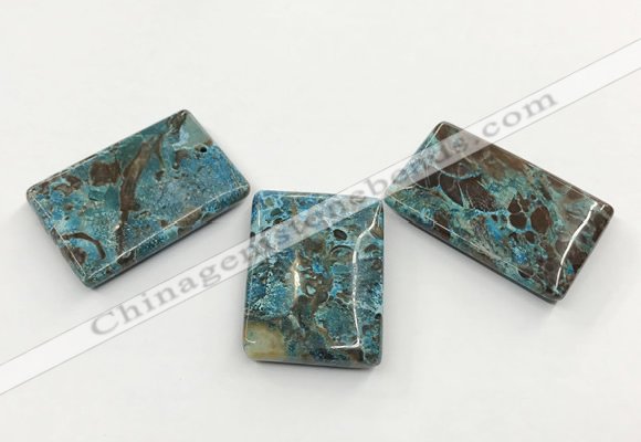 CGP3530 30*40mm - 30*45mm rectangle ocean agate slab pendants