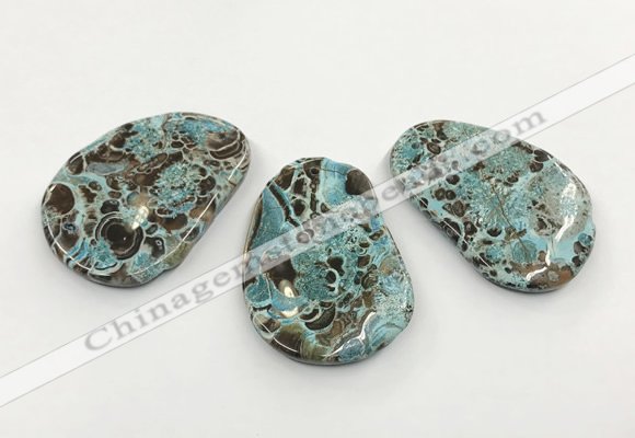 CGP3532 38*55mm - 40*58mm freeform ocean agate slab pendants