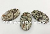 CGP3535 32*55mm - 35*58mm oval ocean agate slab pendants