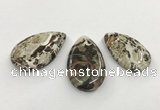 CGP3536 25*40mm - 28*48mm flat teardrop ocean agate slab pendants