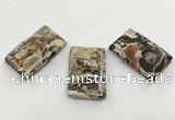 CGP3538 28*42mm - 32*48mm rectangle ocean agate slab pendants