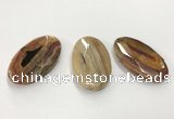 CGP3568 32*50mm faceted oval agate pendants wholesale