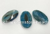 CGP3570 32*50mm faceted oval agate pendants wholesale