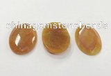 CGP3581 32*45mm faceted oval agate pendants wholesale