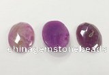 CGP3582 32*45mm faceted oval agate pendants wholesale