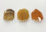 CGP3590 32*42mm faceted octagonal agate pendants wholesale