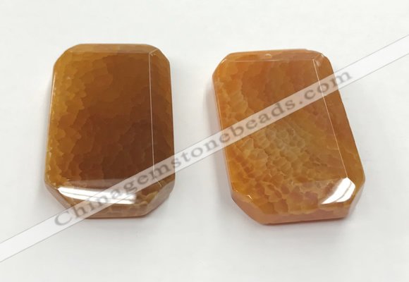 CGP3596 35*55mm faceted octagonal agate pendants wholesale