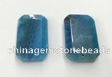 CGP3599 35*55mm faceted octagonal agate pendants wholesale