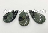 CGP3610 30*50mm - 35*55mm flat teardrop kambaba jasper pendants