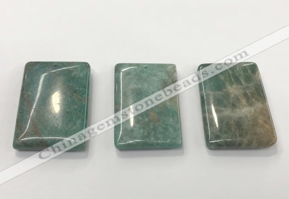 CGP3615 30*45mm rectangle amazonite gemstone pendants wholesale