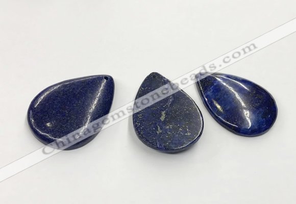 CGP3617 35*50mm flat teardrop lapis lazuli gemstone pendants