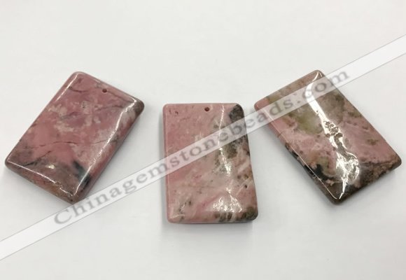 CGP3623 30*45mm - 32*48mm rectangle rhodochrosite gemstone pendants