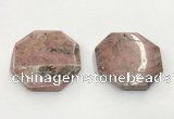 CGP3625 48mm - 50mm octagonal rhodochrosite gemstone pendants