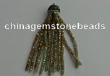 CGP422 2*3mm faceted rondelle handmade chinese crystal tassel pendants