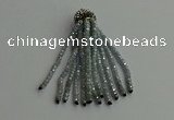 CGP424 2*3mm faceted rondelle handmade chinese crystal tassel pendants