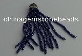 CGP428 2*3mm faceted rondelle handmade chinese crystal tassel pendants