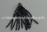 CGP429 2*3mm faceted rondelle handmade chinese crystal tassel pendants