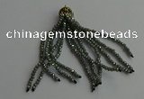 CGP438 2*3mm faceted rondelle handmade chinese crystal tassel pendants