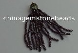 CGP442 2*3mm faceted rondelle handmade chinese crystal tassel pendants