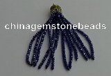 CGP444 2*3mm faceted rondelle handmade chinese crystal tassel pendants