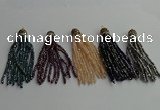 CGP450 2*3mm faceted rondelle handmade chinese crystal tassel pendants