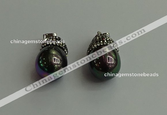 CGP462 15*25mm - 15*30mm teardrop pearl shell pendants wholesale