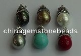 CGP464 15*25mm - 15*30mm teardrop pearl shell pendants wholesale