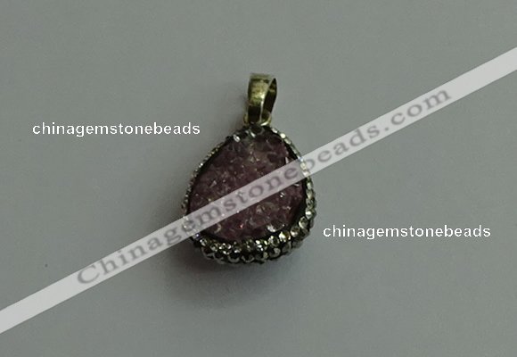 CGP470 15*20mm teardrop crystal glass pendants wholesale