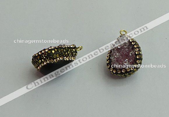 CGP481 15*20mm teardrop crystal glass pendants wholesale