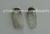 CGP488 15*35mm - 18*45mm nugget white crystal pendants wholesale