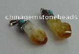 CGP502 15*35mm - 18*45mm nugget citrine pendants wholesale