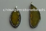 CGP533 25*50mm - 35*65mm freeform agate pendants wholesale