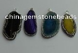 CGP539 25*50mm - 35*65mm freeform agate pendants wholesale