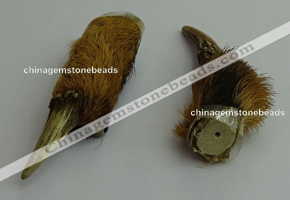 CGP543 12*65mm - 15*70mm deer-horn pendants wholesale