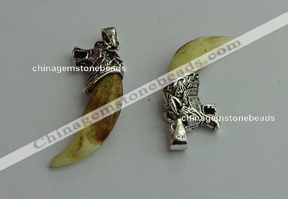 CGP550 10*45mm - 12*50mm horn dog tooth pendants wholesale