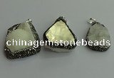 CGP564 22*30mm - 35*40mm freeform druzy agate pendants wholesale