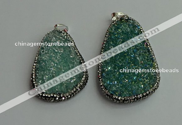 CGP575 30*45mm - 40*50mm freeform crystal glass pendants wholesale