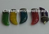 CGP588 16*50mm - 18*55mm oxhorn agate pendants wholesale