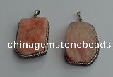 CGP593 25*40mm - 30*45mm freeform druzy agate gemstone pendants