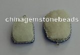 CGP600 25*30mm - 35*40mm freeform druzy agate gemstone pendants