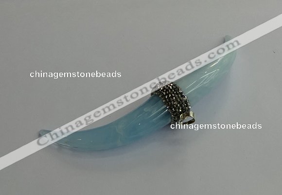 CGP636 15*95mm oxhorn resin pendants wholesale