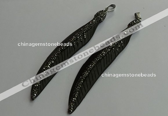 CGP657 18*95mm feather bone pendants wholesale